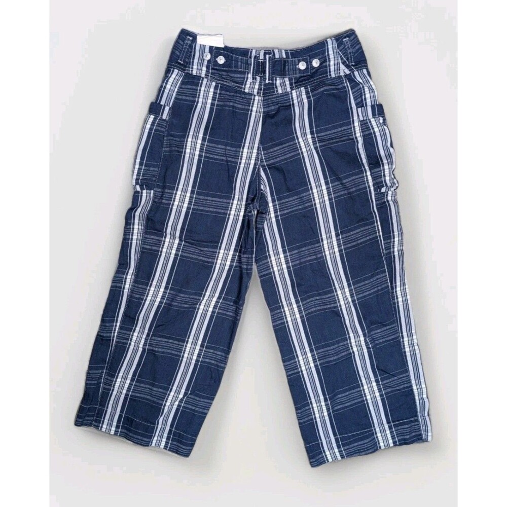 Free People Brecan Plaid Blue Pants High Rise Boho Goblincore Women’s SZ 30 - Picture 5 of 13